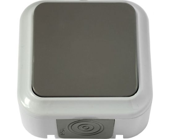 Выключатель Bylectrica 1-клавишная, открытая установка, 6А двухполюсный IP54, серия ПРАЛЕСКА АКВА, серый, А210-845 03 – изображение 3