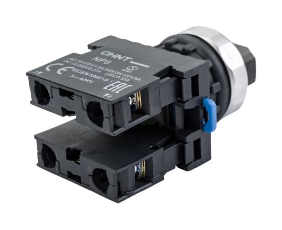 Переключатель CHINT с фиксацией NP8-20X/312 без подсветки 2НО черн. IP65 (R) 578131 – изображение 3