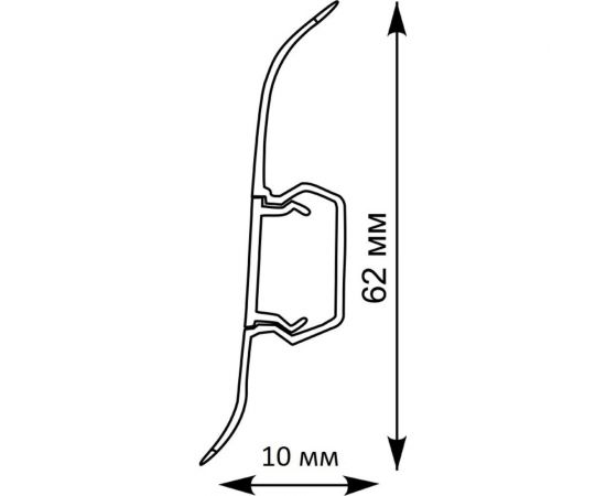 Напольный плинтус Центурион Lider 308 (62 мм; глянцевый; вереск классический) 71221 – изображение 3
