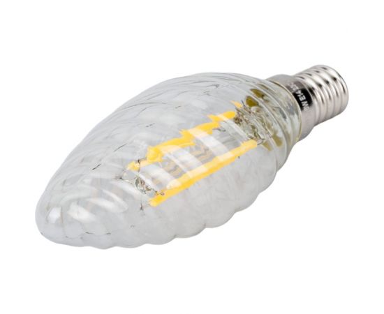 Светодиодная лампа VOLTEGA Свеча витая Е14 2800К 6W 7027 – изображение 2