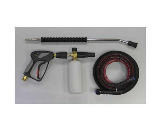 Набор для автомойки ПРАКТИК пенокомплект + шланг 10 м, 200 бар, 15 л/мин C-TECH 10-SF60-45 – изображение 2