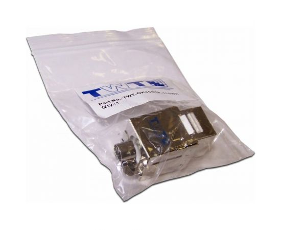 Вставка Keystone RJ-45, категория 5e, экранированная, белая, TWT-OK45STP-110WH – изображение 2