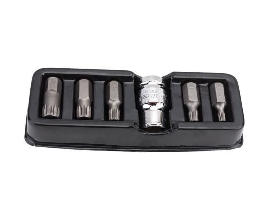 Набор бит (6 предметов; М 5-12 сплайн) СЕРВИС КЛЮЧ 76436 – изображение 3