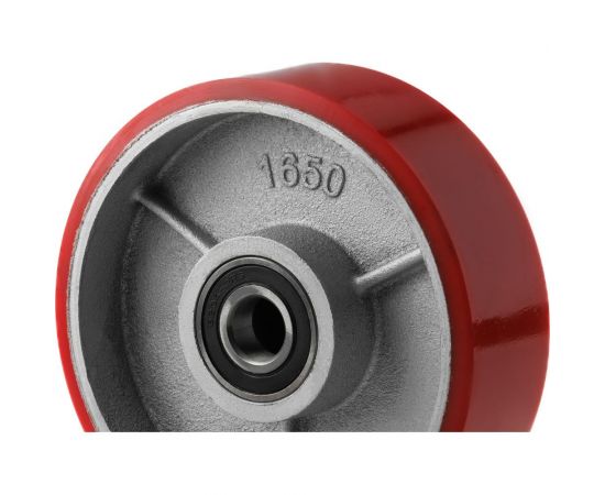 Колесо полиуретановое без крепления P50+1 160x50 мм для гидравлических тележек А5 1001103 – изображение 3