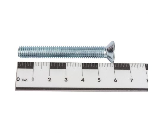 Винт STARFIX потайная головка, М8x60 мм, цинк, класс прочности 5.8, DIN 965, 5 шт. SMZ1-50866-5 – изображение 2