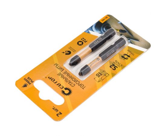 Набор торсионных бит Profi Plus 2 шт, PZ2, 50 мм CUTOP 84-493 – изображение 2