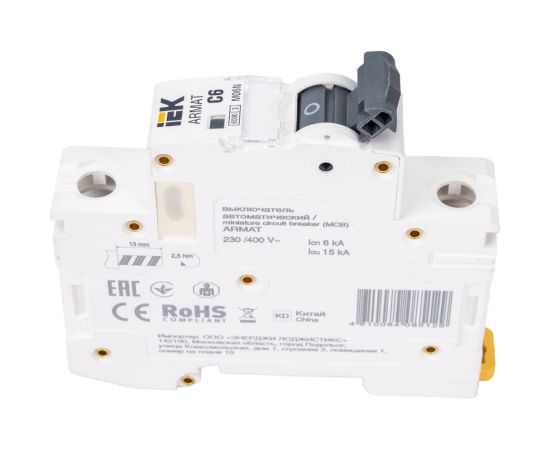 Автоматический выключатель IEK M06N 1P C 6А AR-M06N-1-C006 