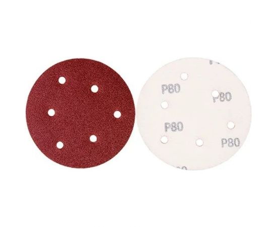 Диск шлифовальный на липучке 125 мм, Р80, 5 шт OXCRAFT УТ-00008142 