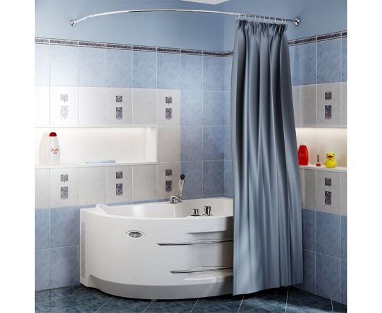 Карниз для шторы на ванну Радомир Ирма 149х96 хром 1-12-2-0-0-216 