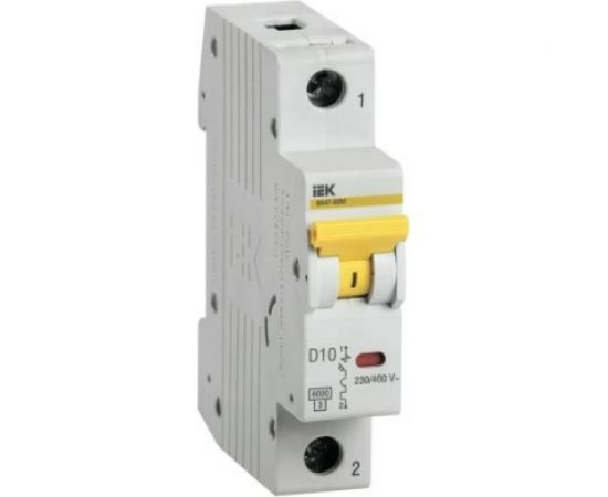 Автоматический выключатель IEK ВА47-60M 1Р 10А 6кА D MVA31-1-010-D 