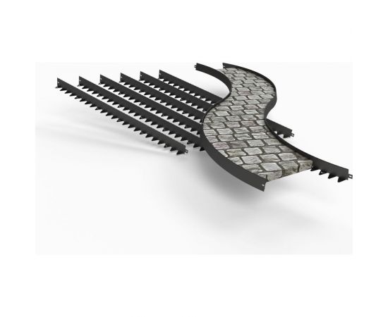 Бордюр ООО Металекс Metalex 120х80x2500 мм, серый, 6 шт. BRS128025 