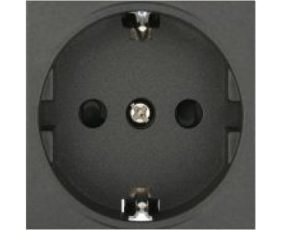 Розетка LK Studio с заземляющим контактом, со шторками, черный бархат, LK45 851408-1 