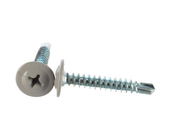 Саморез ПШC КРЕП-КОМП сверло 4,2х25 RAL7004 500шт пшс257004 