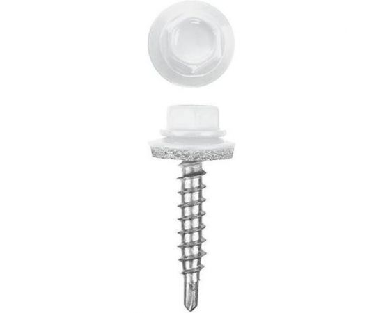 Кровельные саморезы ВИРТУОЗ 4,8х50 мм, RAL 9003, ярко-белый, 130 шт. 600-23704 