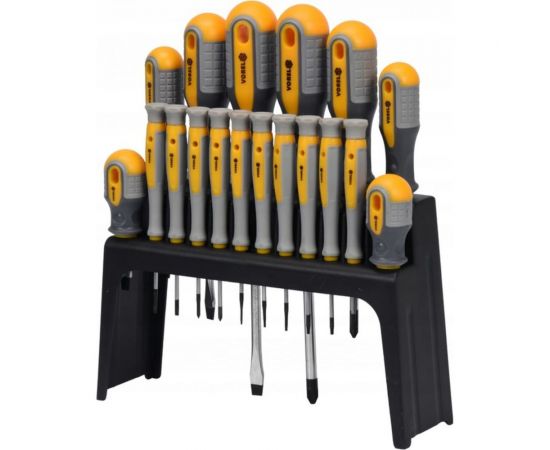 Набор отверток VOREL 18 предметов, пластиковая стойка 60781 