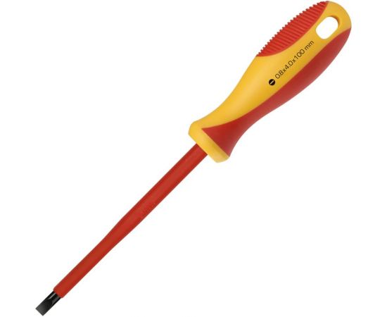 Диэлектрическая шлицевая отвертка Smartbuy SL4x100, до 1000 В, VDE SBT-SCI-SL4x100P1 