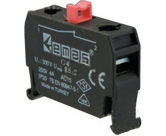 Блок-контакт Emas для пультов управленпия, 1НЗ, серия B, 250В AC, 4А C4BK 
