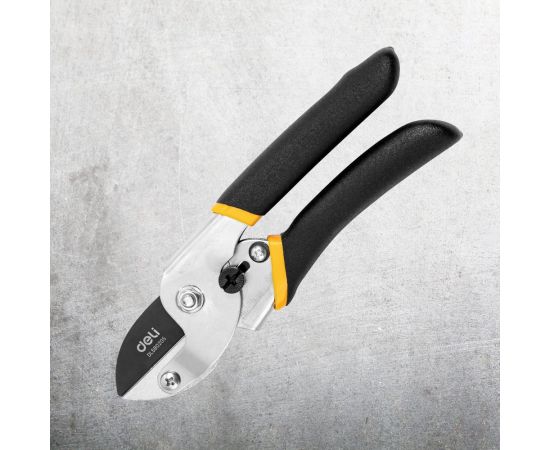 Универсальный садовый секатор DELI DL580205 200 мм, сталь 55С, уплотнённая противоскользящая ручка 98487 