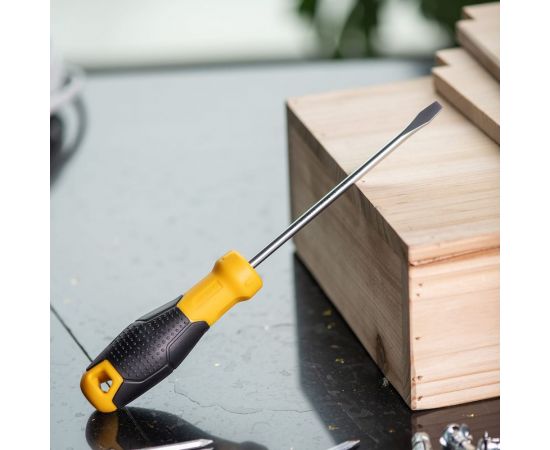 Шлицевая отвертка DELI DL6351251 5x125мм (магнит, TPR+PP ручка) 98350 – изображение 7