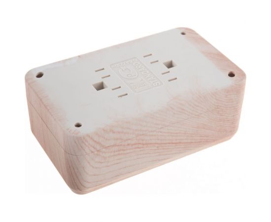 Двойная розетка открытой установки LK Studio с з/к, со шторками, сосна 813525 – изображение 3