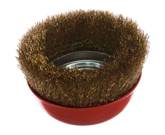 Щетка чашечная для УШМ (латунированная проволока 0,3 мм, 125мм) MIRAX 35142-125 – изображение 2