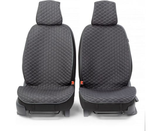 Накидки на передние сиденья CarPerformance, 2 шт. материал fiberflax /лен/ CUS-1032 BK – изображение 7