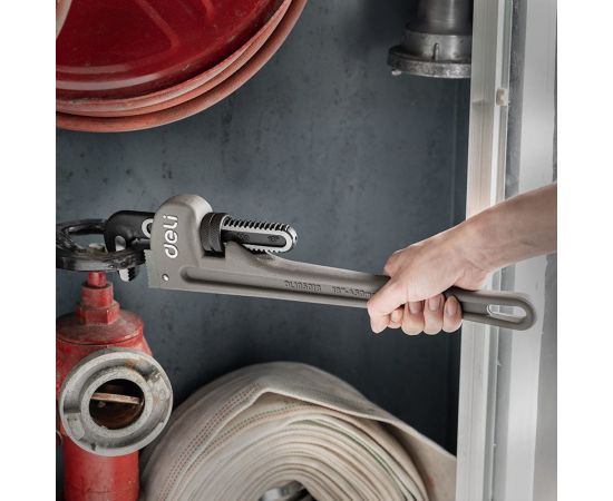 Трубный ключ Стиллсона DELI DL105018 облегченный, 405 мм ширина захвата 60 мм, алюминиевый сплав + CrMo 114787 – изображение 3