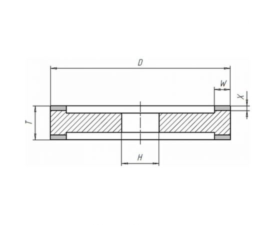 Круг заточной алмазный 9A3 150x10x3х16x32 мм, AC4, 125/100, В2-01 Алмазный инструмент CT00209050 – изображение 2
