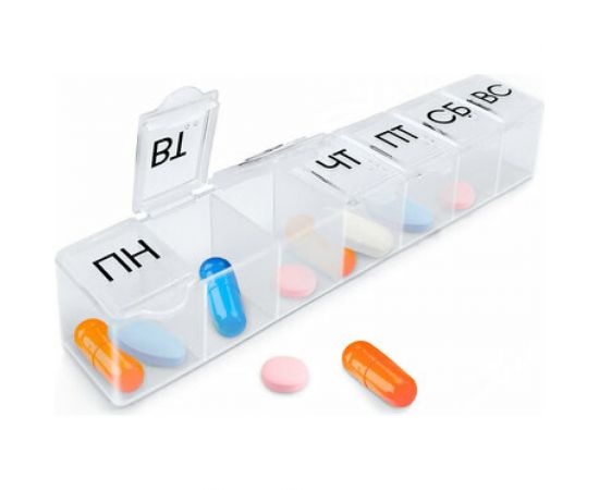 Таблетница-контейнер DASWERK для лекарств и витаминов, 7 дней/1 прием, компактный 630843 – изображение 8