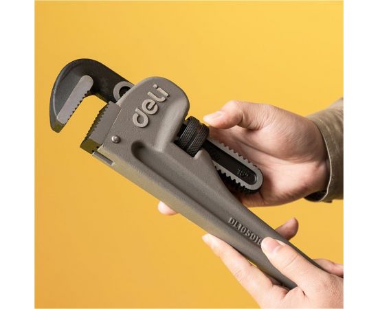 Трубный ключ Стиллсона DELI DL105018 облегченный, 405 мм ширина захвата 60 мм, алюминиевый сплав + CrMo 114787 – изображение 2