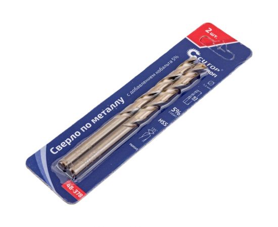 Сверло по металлу с кобальтом (2 шт; 5.5х57х93 мм) CUTOP 48-378 – изображение 3