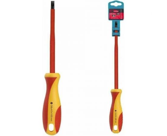 Диэлектрическая шлицевая отвертка Smartbuy SL4x100, до 1000 В, VDE SBT-SCI-SL4x100P1 – изображение 3