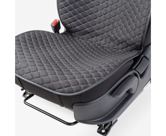 Накидки на передние сиденья CarPerformance, 2 шт. материал fiberflax /лен/ CUS-1032 BK – изображение 6