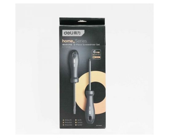 Набор отверток DELI Home Series Black HT1006 6 шт. 104596 – изображение 3
