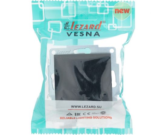 Выключатель Lezard VESNA чёрный бархат 742-4288-100 – изображение 6