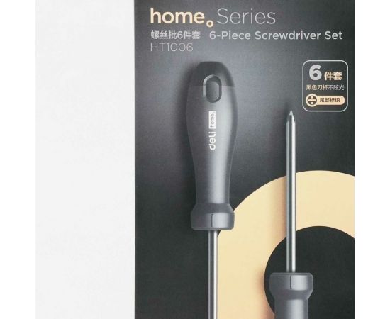 Набор отверток DELI Home Series Black HT1006 6 шт. 104596 – изображение 2