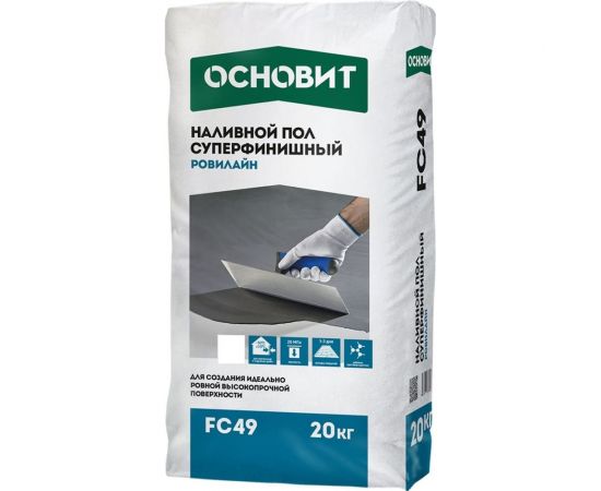 Наливной суперфинишный пол Основит РОВИЛАЙН FС49 20 кг 87132 