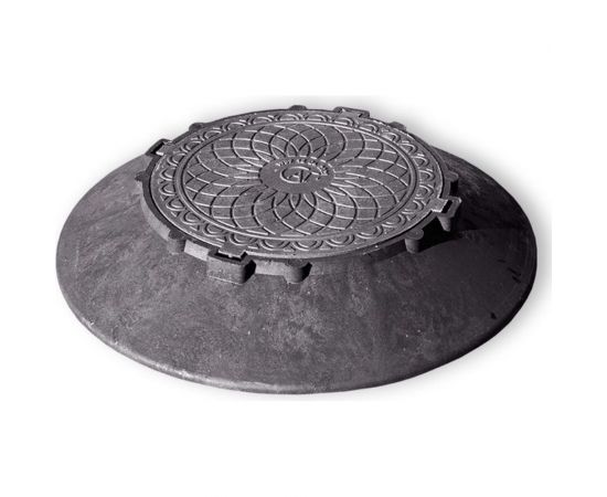 Конус колодца КПК Агросток 1070 с черной крышкой H=150 мм черный 52500 