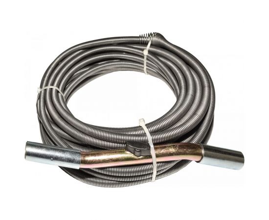 Спираль сантехника с универсальной насадкой для удаления засоров в трубах Ф до 110 мм и длиной до 15 метров CROCODILE 50310-10-15 