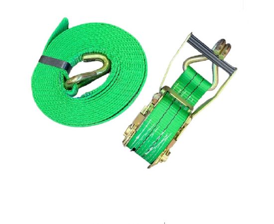 Стяжной усиленный ремень ТРАСТ 5 т, 4000 мм, 50 мм, зеленый, Россия 4687202668274 – изображение 4