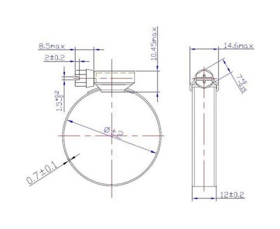 Червячный хомут Гроссис MEGA 25-40 мм (9 мм) W1, 10 шт. 8002441 – изображение 3