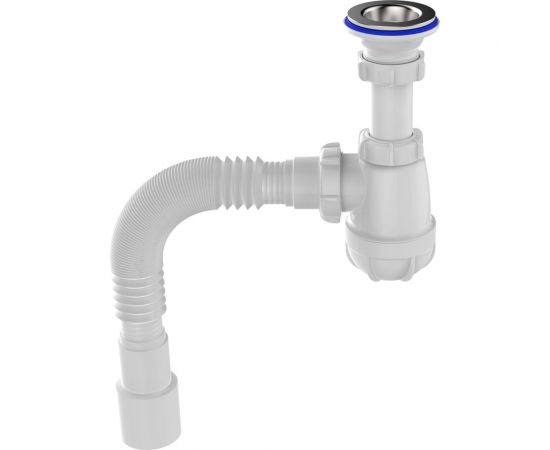 Сифон для умывальника Aquant 1 1/4"х40 с металлической решеткой с гофротрубой 40x40/50 S1015-35-MR – изображение 8