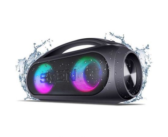 Портативная колонка SVEN АС PS-380 черная, 40 Вт, Waterproof (IPx5), TWS, Bluetooth, FM, USB, 3000 мА*ч SV-021290 – изображение 9