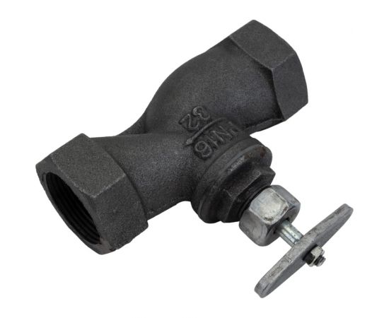 Клапан запорный DN.ru 15кч18п1 Ду32 Ру16 чугунный муфтовый D090-00236 – изображение 2