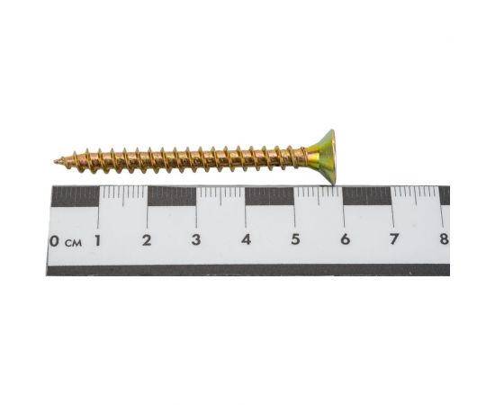 Саморез Мир крепежа DIN 7962, 6,0x60 мм, Pozi, желтый цинк, 250 шт. Т0000009784 – изображение 2