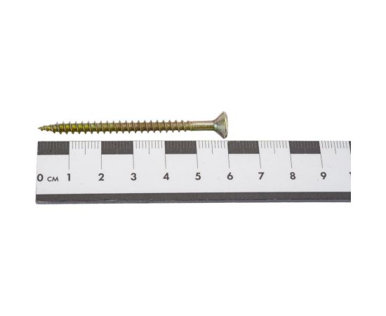 Шуруп качественный крепеж желтый цинк, 4,5x60, 500 шт. 2000651 КЧ – изображение 5