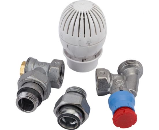 Комплект для подключения радиаторов Giacomini R470F угловой осевой, DN-15, 1/2, 1/2, ВН R470FX023 