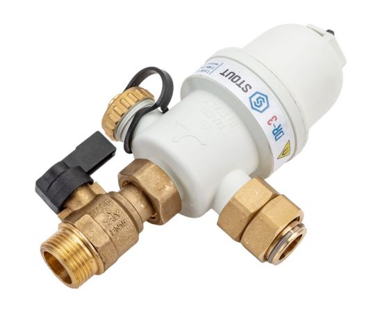 Фильтр-шламоотделитель с магнитом для настенных котлов STOUT Sfw-0072-000020 3/4" нр-3/4" нг-3/4" нр RG0091HNTRLO2S 