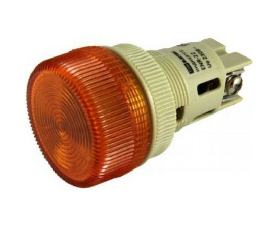 Сигнальная неоновая лампа TDM ENR-22 d22мм желтый 230В цилиндр SQ0702-0014 
