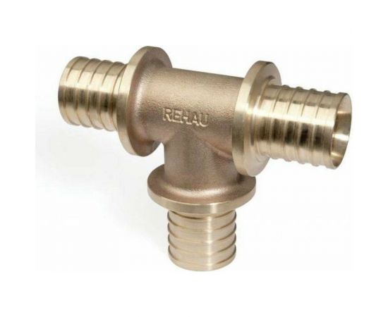 Тройник Rehau 63, 63, 63, бронза RX+, равнопроходной 14562811001 